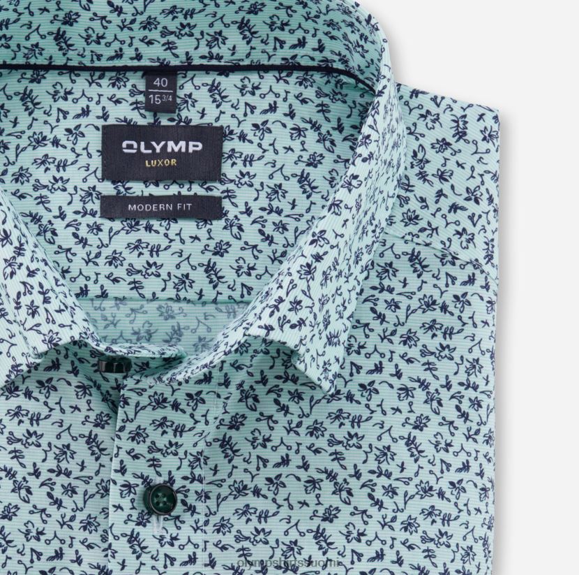 vaatetus OLYMP luxor moderni istuvuus, työpaita, napin alla, vaaleanvihreä 24N6D1190