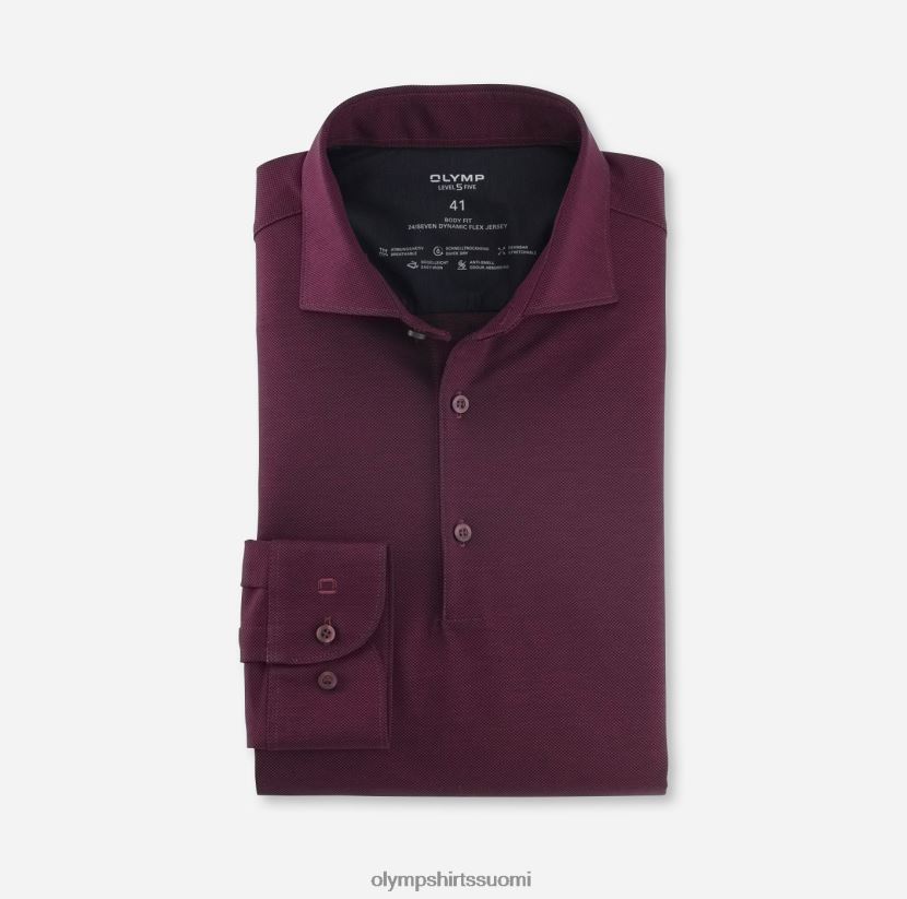 vaatetus OLYMP taso viisi 24/7 body fit, bisnespaita, kentti, granaatti 24N6D803