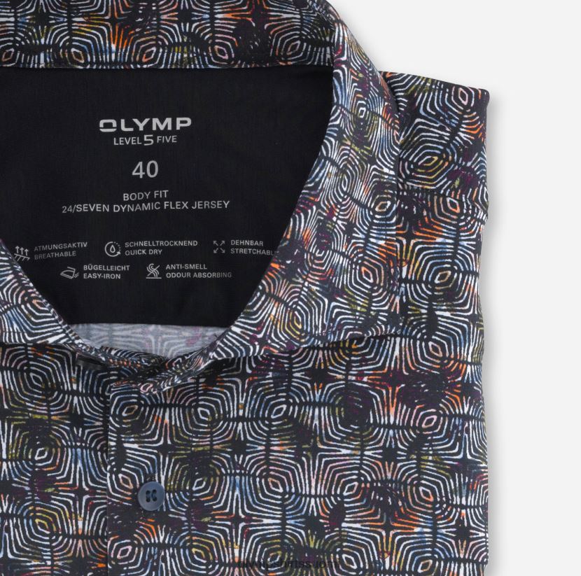 vaatetus OLYMP taso viisi 24/7 body fit, bisnespaita, kentti, granaatti 24N6D820