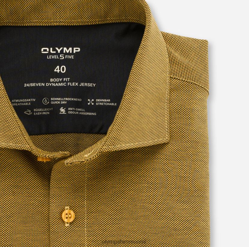 vaatetus OLYMP taso viisi 24/7 body fit, bisnespaita, kenttiä, messinkiä 24N6D822
