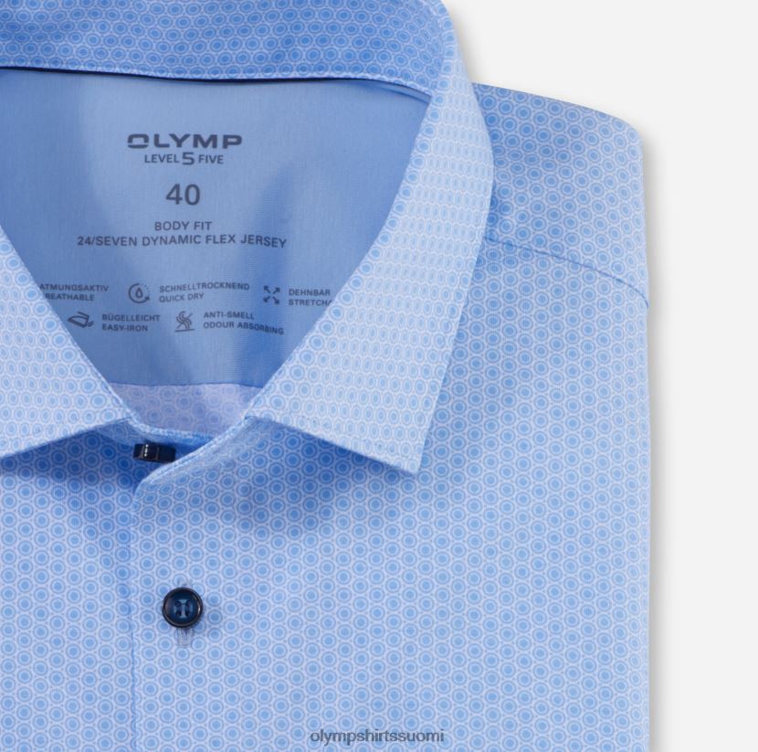 vaatetus OLYMP taso viisi 24/7 body fit, bisnespaita, moderni kent, bleu 24N6D455