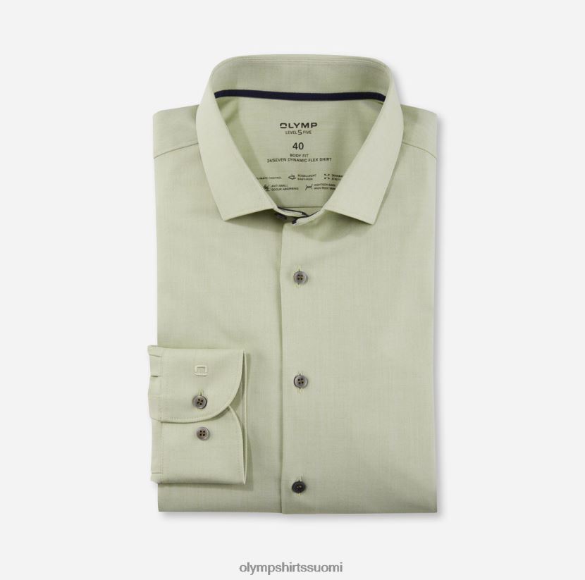 vaatetus OLYMP taso viisi 24/7 body fit, bisnespaita, moderni kent, lime 24N6D630