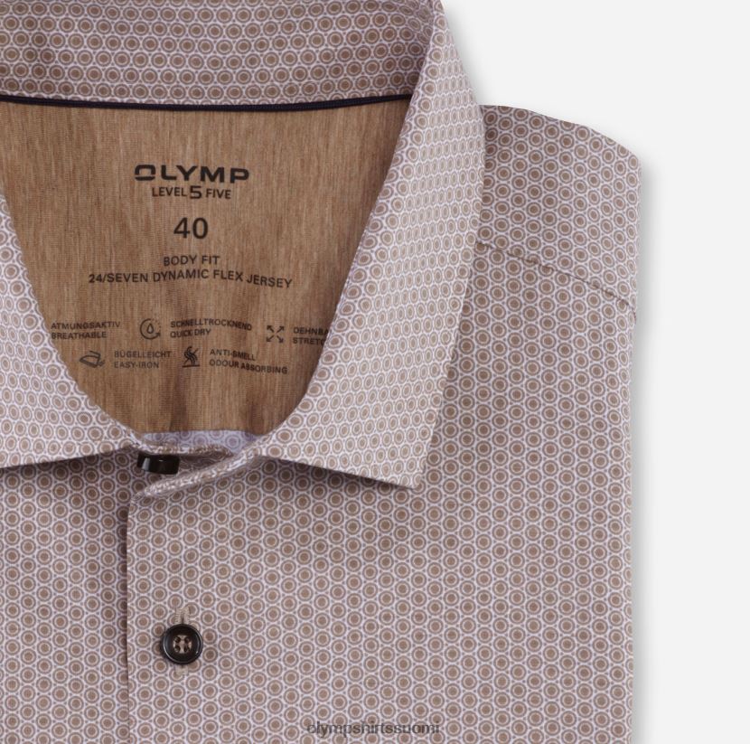 vaatetus OLYMP taso viisi 24/7 body fit, bisnespaita, moderni kent, luonnollinen 24N6D415