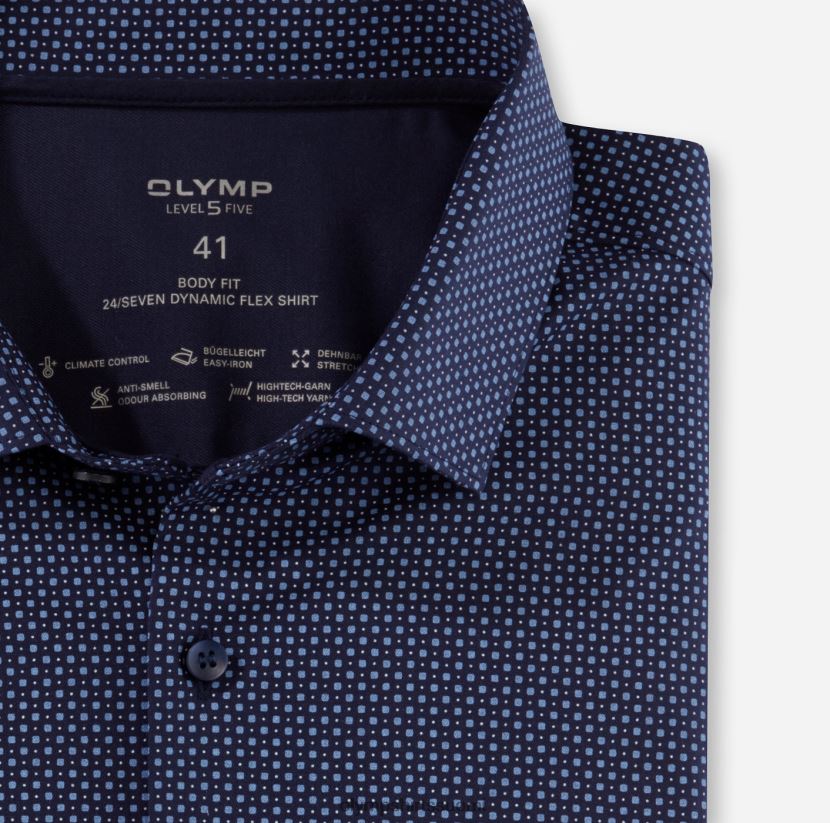 vaatetus OLYMP taso viisi 24/7 body fit, bisnespaita, moderni kent, meri 24N6D446