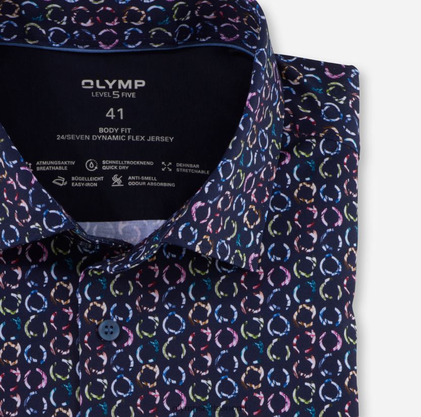 vaatetus OLYMP taso viisi 24/7 body fit, bisnespaita, moderni kent, meri 24N6D708