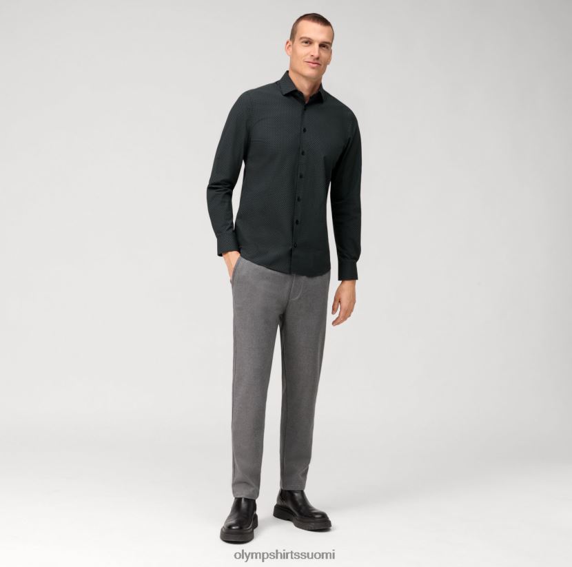 vaatetus OLYMP taso viisi 24/7 body fit, bisnespaita, moderni kent, oliivi 24N6D447