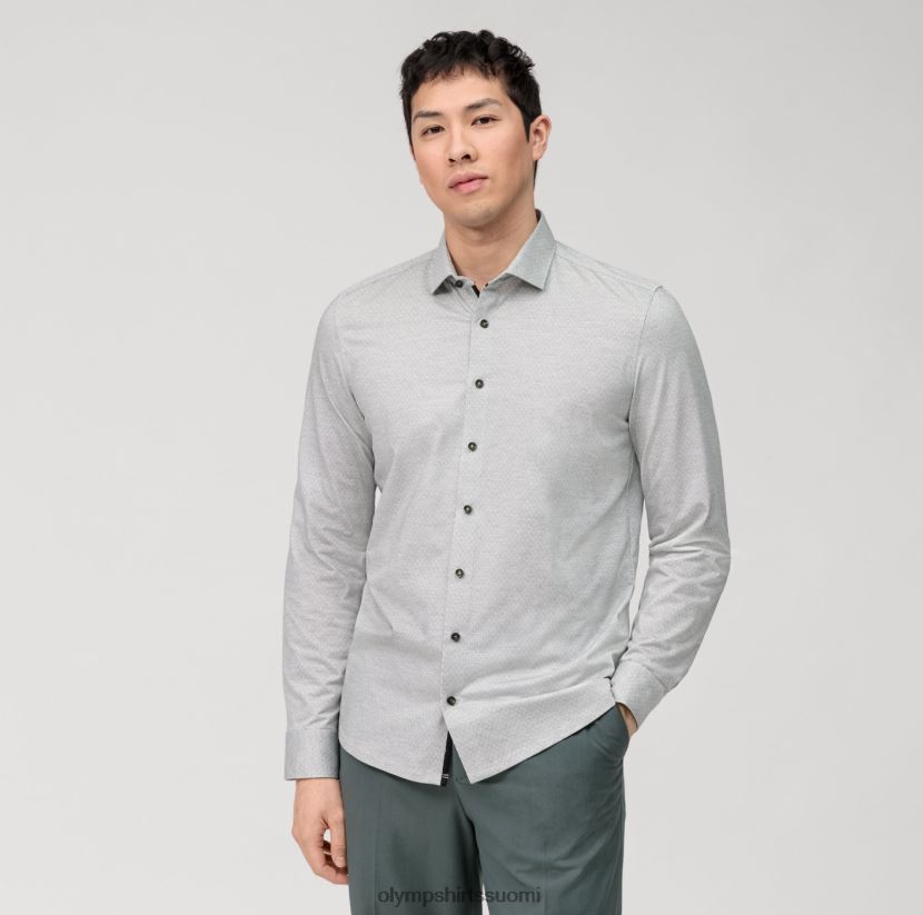 vaatetus OLYMP taso viisi 24/7 body fit, bisnespaita, moderni kent, oliivi 24N6D544