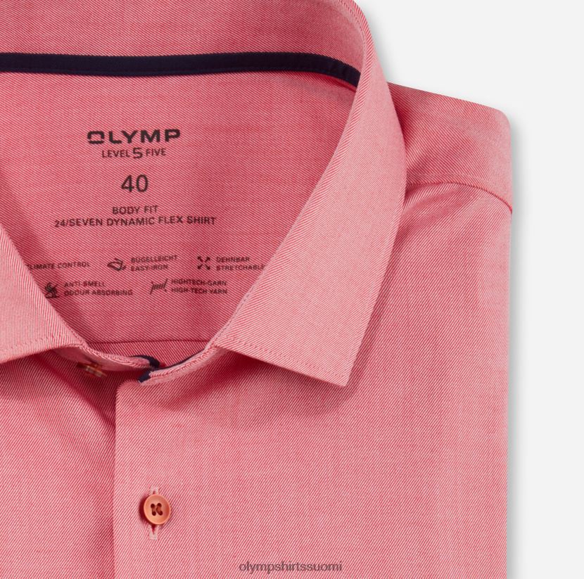 vaatetus OLYMP taso viisi 24/7 body fit, bisnespaita, moderni kent, punainen 24N6D563