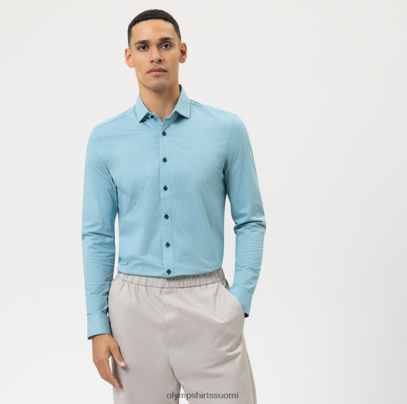 vaatetus OLYMP taso viisi 24/7 body fit, bisnespaita, moderni kent, smaragdi 24N6D584