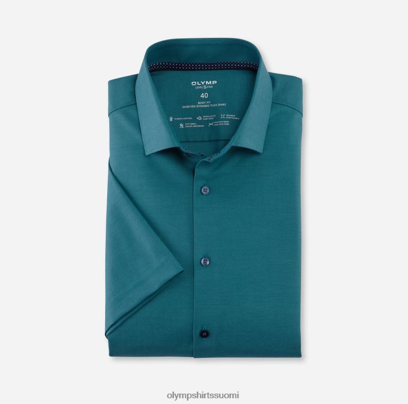 vaatetus OLYMP taso viisi 24/7 body fit, bisnespaita, moderni kent, smaragdi 24N6D738