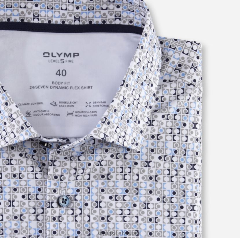 vaatetus OLYMP taso viisi 24/7 body fit, bisnespaita, moderni kent, taupe 24N6D671