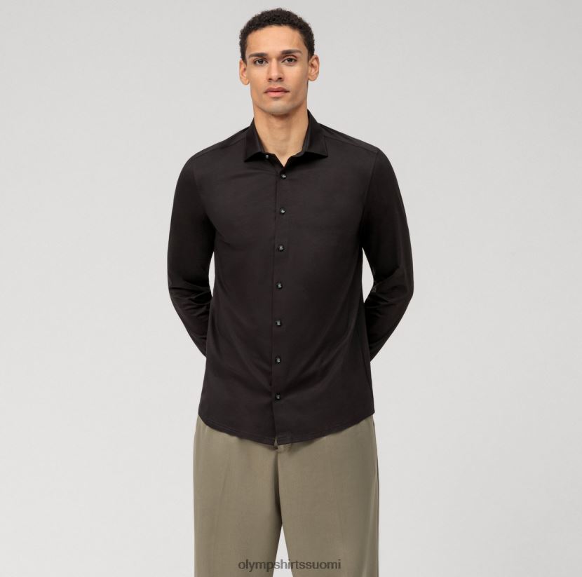 vaatetus OLYMP taso viisi 24/7 body fit, bisnespaita, new york kent, musta 24N6D389