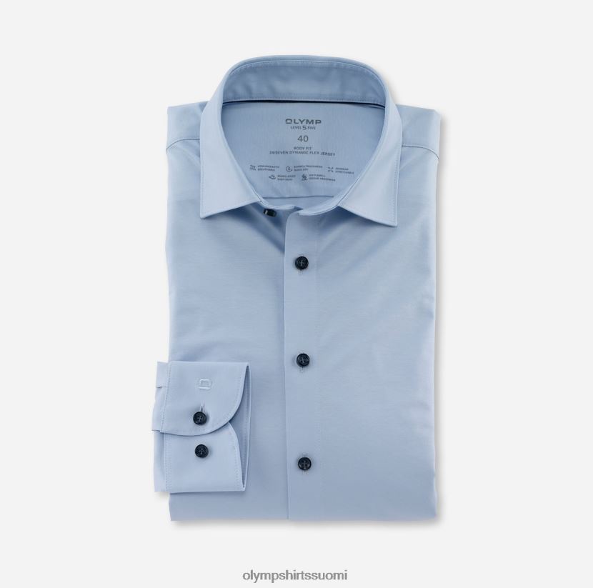 vaatetus OLYMP taso viisi 24/7 body fit, bisnespaita, new york kent, vaaleansininen 24N6D383