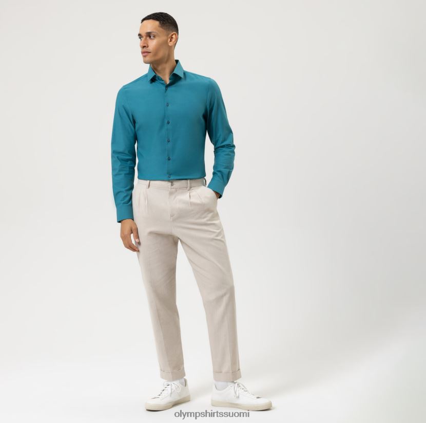 vaatetus OLYMP taso viisi 24/7 body fit, bisnespaita, pitkähihainen extra pitkä, moderni kent, smaragdi 24N6D891