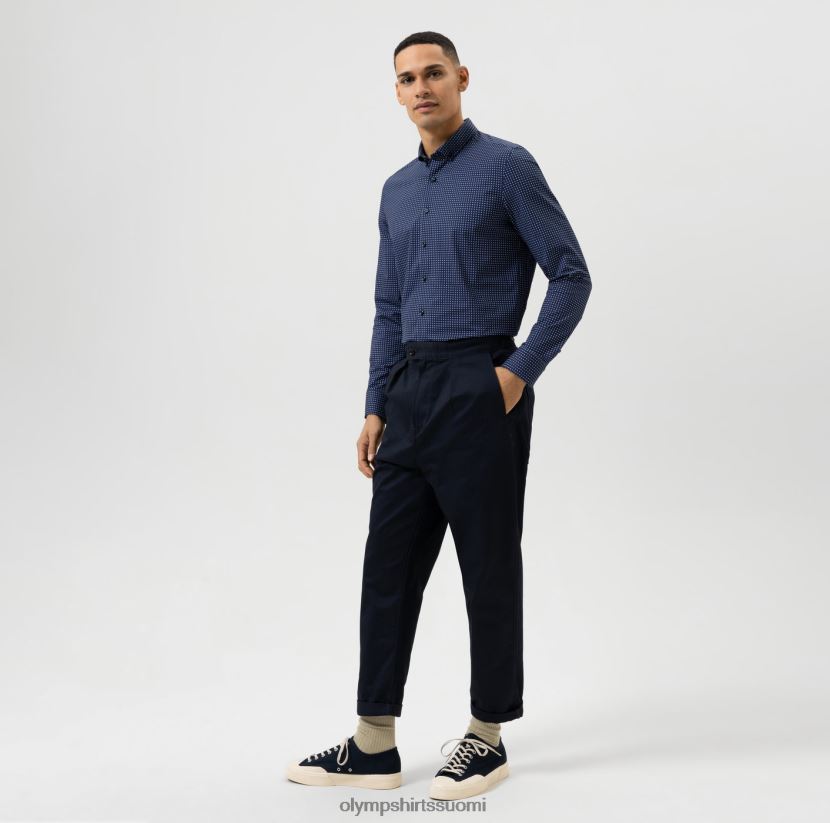 vaatetus OLYMP taso viisi 24/7 body fit, työpaita, napitus, sininen 24N6D779