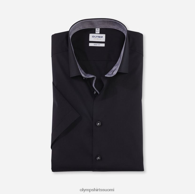 vaatetus OLYMP tason viisi body fit, bisnespaita, moderni kent, musta 24N6D718