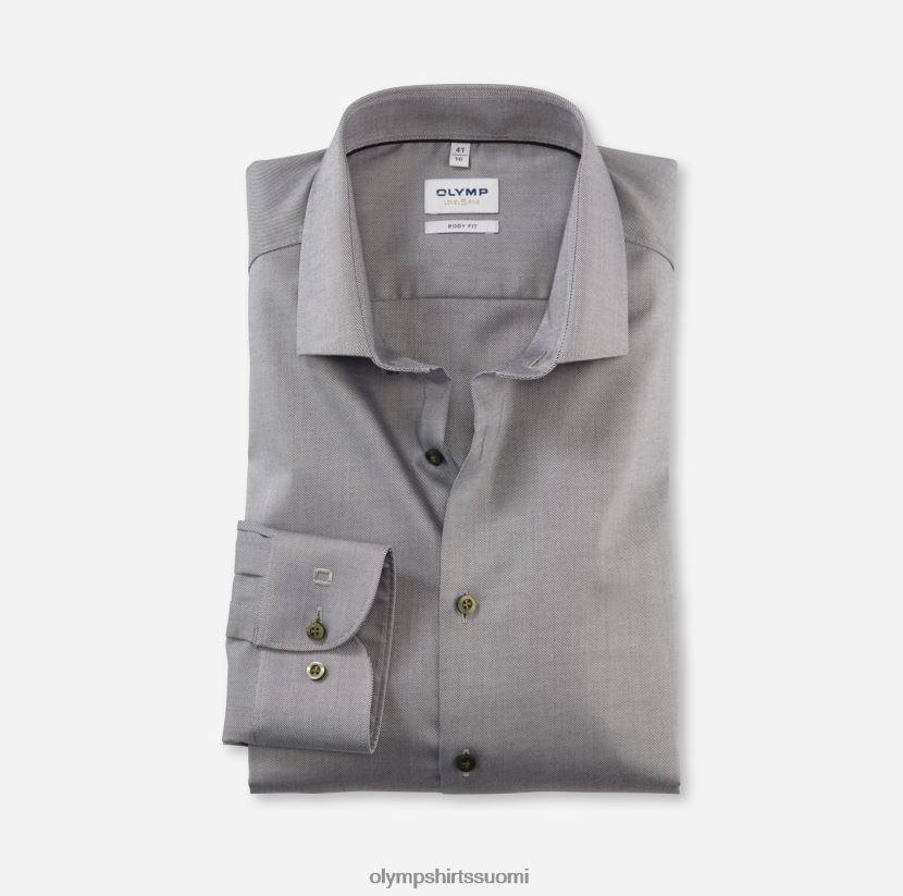 vaatetus OLYMP tason viisi body fit, bisnespaita, moderni kent, oliivi 24N6D488