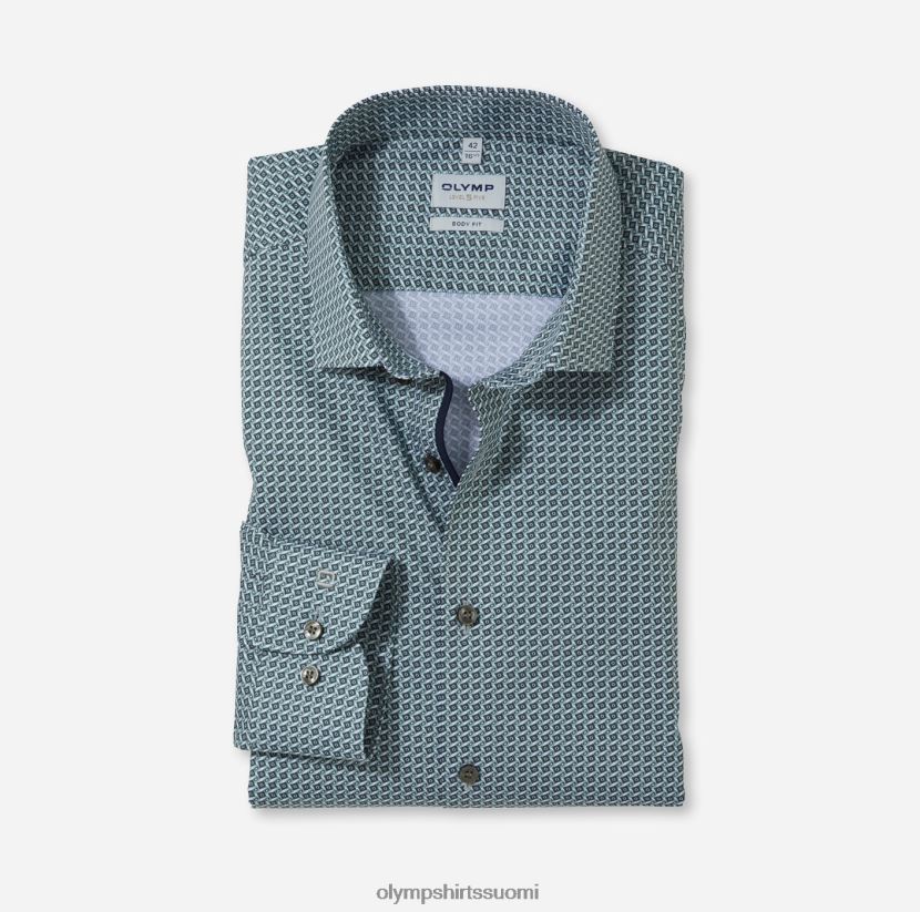 vaatetus OLYMP tason viisi body fit, bisnespaita, moderni kent, oliivi 24N6D571