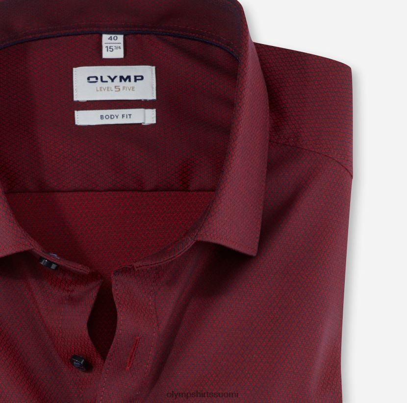 vaatetus OLYMP tason viisi body fit, bisnespaita, moderni kent, punainen 24N6D763