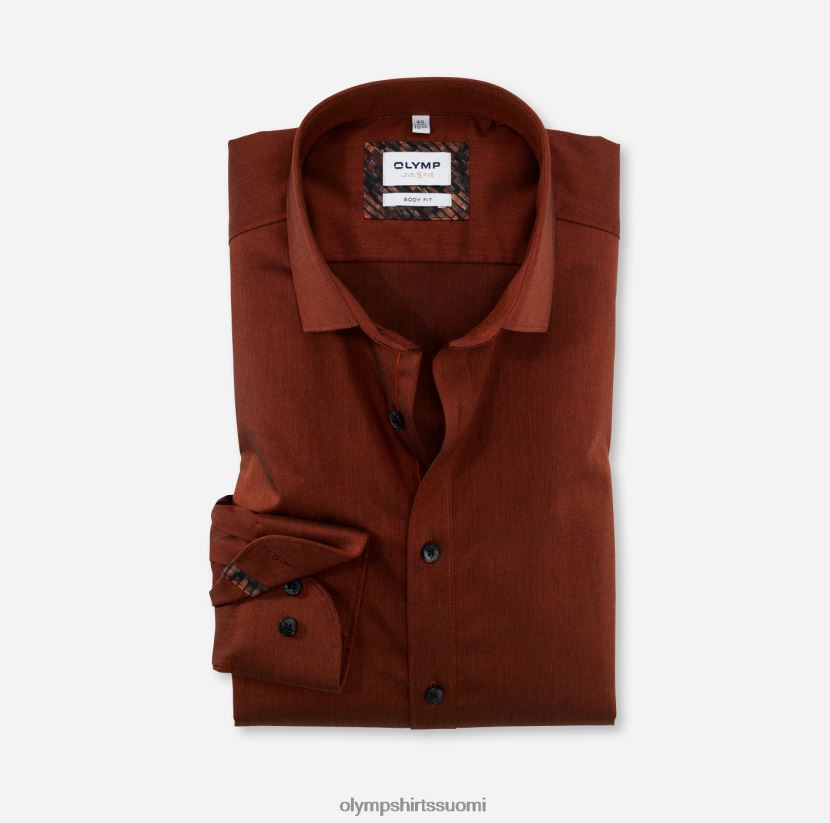 vaatetus OLYMP tason viisi body fit, bisnespaita, moderni kent, punainen oranssi 24N6D801