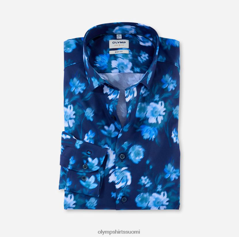 vaatetus OLYMP tason viisi body fit, bisnespaita, moderni kent, savunsininen 24N6D767