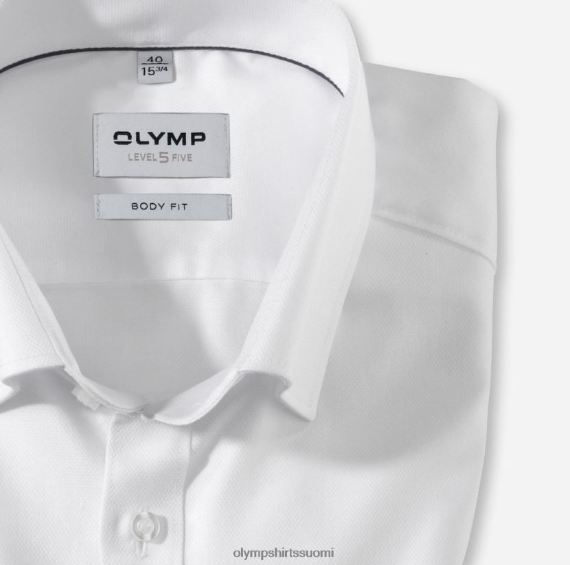 vaatetus OLYMP tason viisi body fit, bisnespaita, napin alta, valkoinen 24N6D414