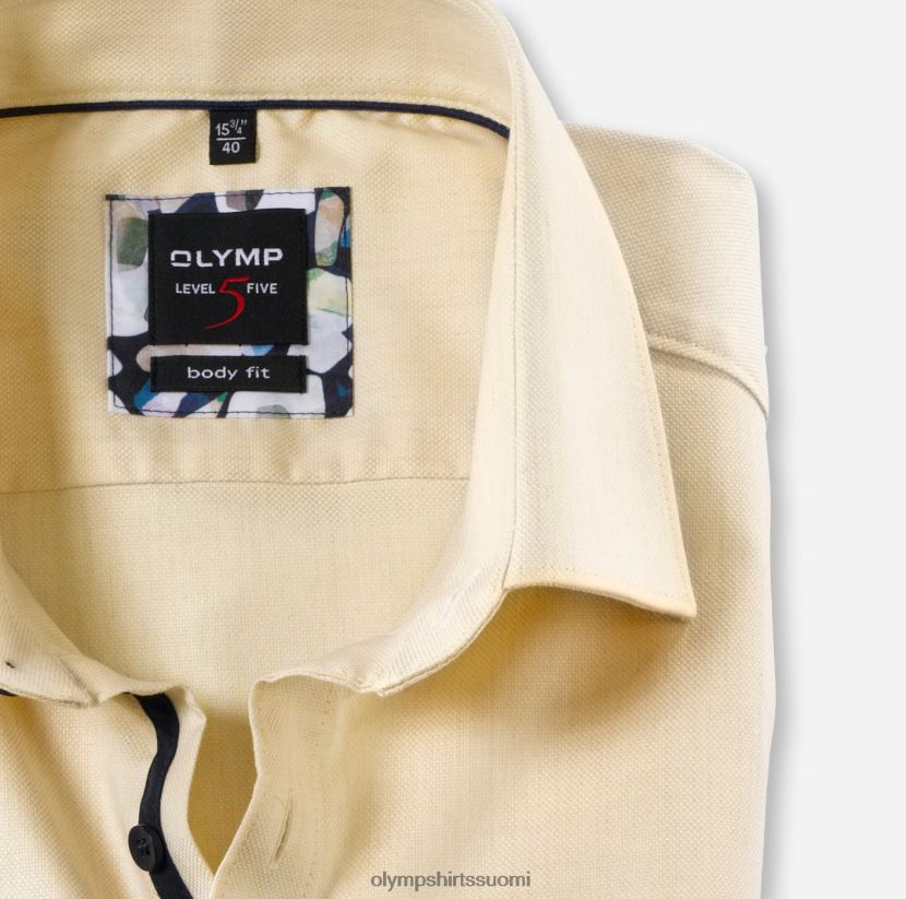 vaatetus OLYMP tason viisi body fit, bisnespaita, new york kent, keltainen 24N6D826