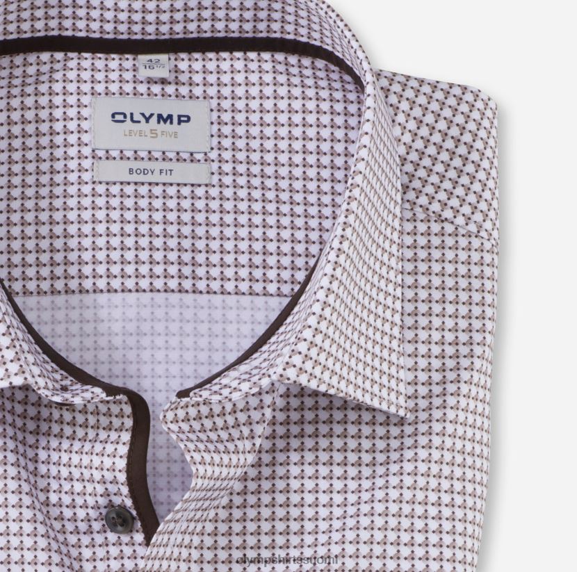 vaatetus OLYMP tason viisi body fit, bisnespaita, new york kent, luonnollinen 24N6D348