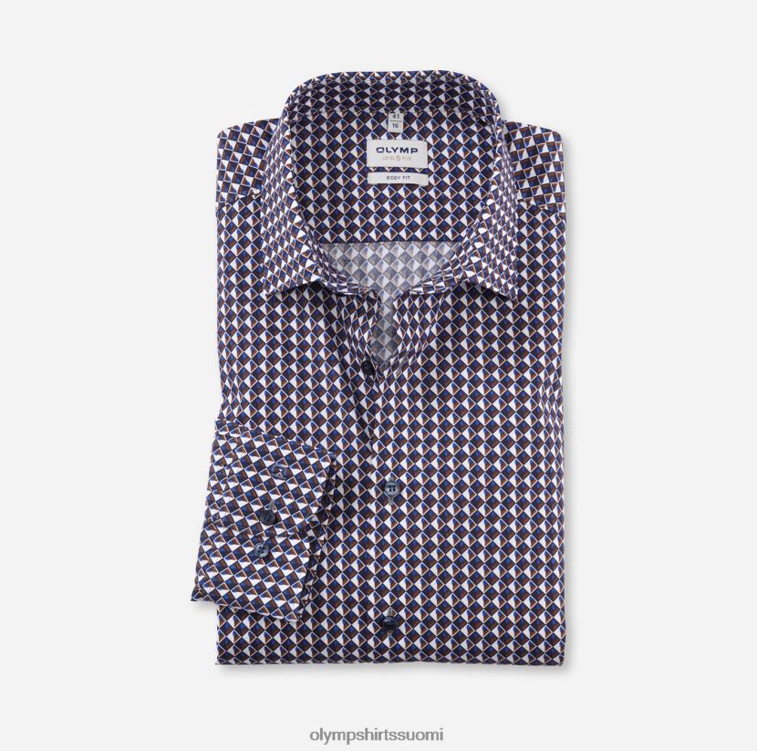 vaatetus OLYMP tason viisi body fit, bisnespaita, new york kent, punaruskea 24N6D535