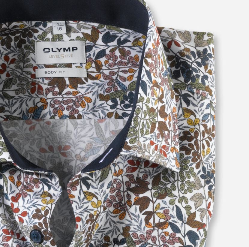 vaatetus OLYMP tason viisi body fit, bisnespaita, new york kent, valkoinen 24N6D771