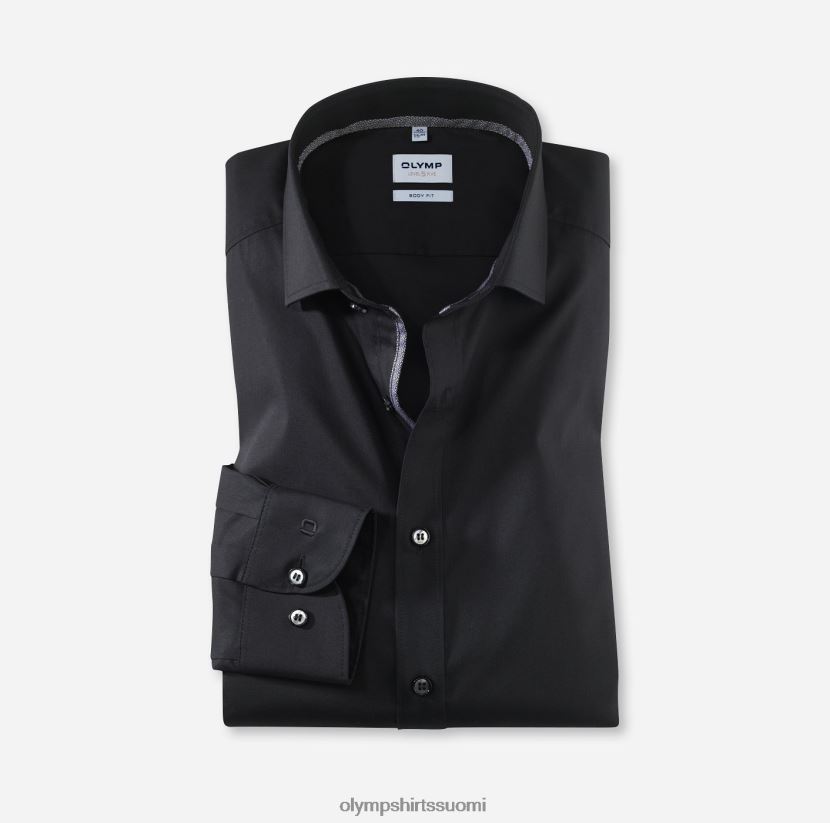 vaatetus OLYMP tason viisi body fit, bisnespaita, royal kent, musta 24N6D422