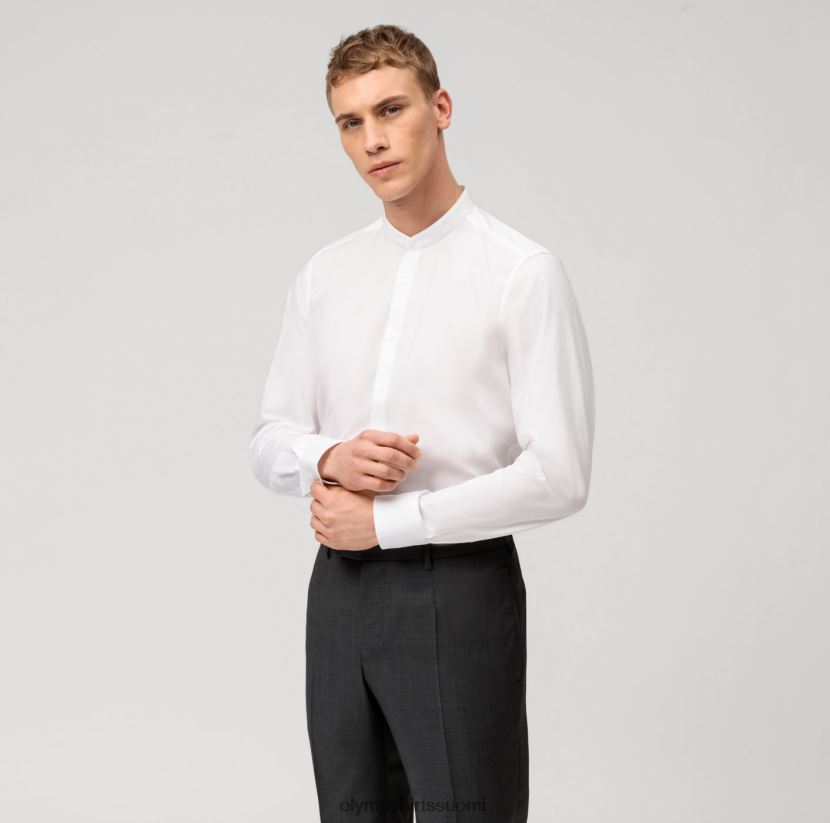 vaatetus OLYMP tason viisi body fit, työpaita, pystykaulus, valkoinen 24N6D677