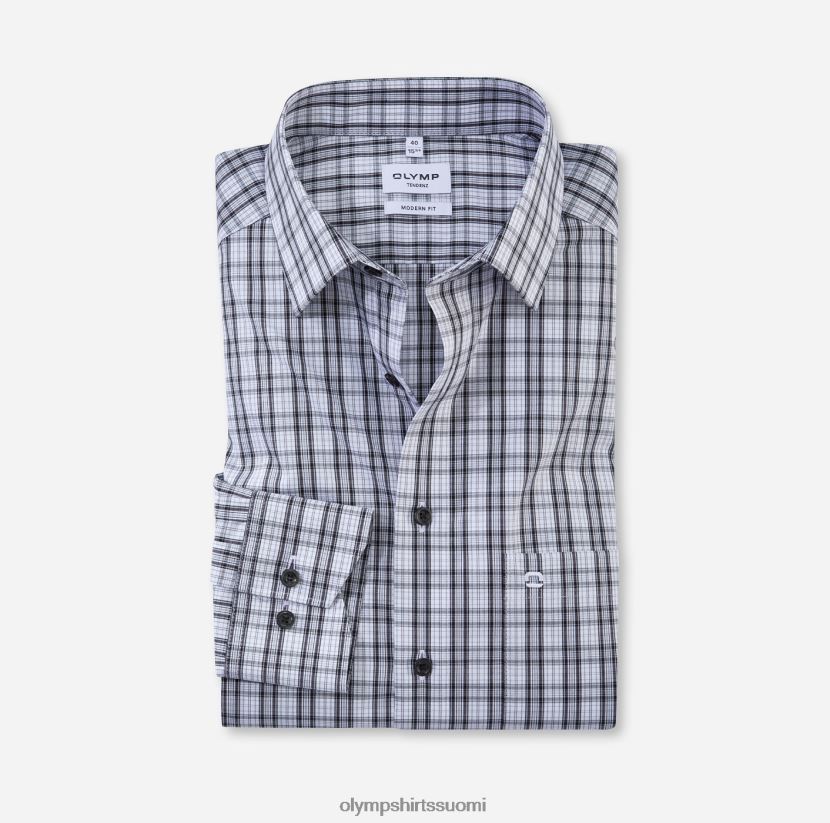 vaatetus OLYMP tendenz modern fit, bisnespaita, uusi kent, musta 24N6D1721