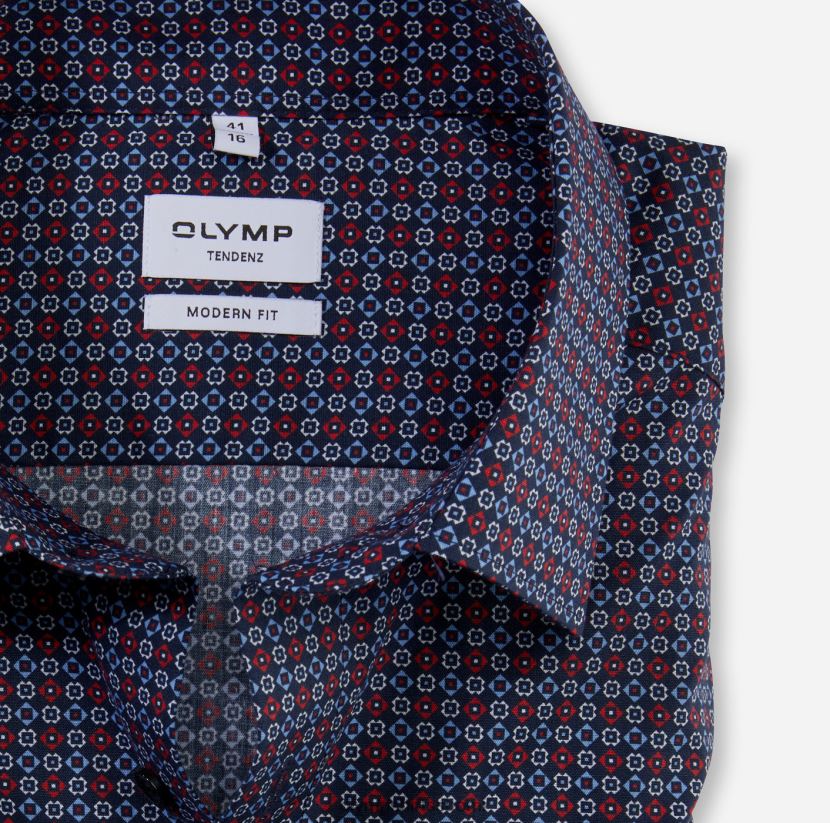 vaatetus OLYMP tendenz modern fit, bisnespaita, uusi kent, punainen 24N6D1725