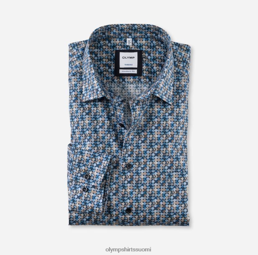 vaatetus OLYMP tendenz modern fit, bisnespaita, uusi kent, ruskea 24N6D1743